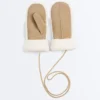 Manoplas de piel con imitación de chaquetas de piel de oveja Manoplas de piel con imitación de chaquetas de piel de oveja