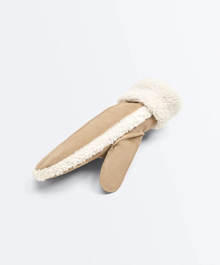 Manoplas de piel con imitación de chaquetas de piel de oveja Manoplas de piel con imitación de chaquetas de piel de oveja