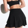 Minifalda compresiva de talle alto con volantes Minifalda compresiva de talle alto con volantes