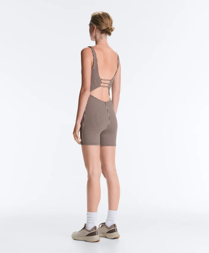 Mono corto Comfortlux de cuadros vichy en pantalones cortos Mono corto Comfortlux de cuadros vichy en pantalones cortos