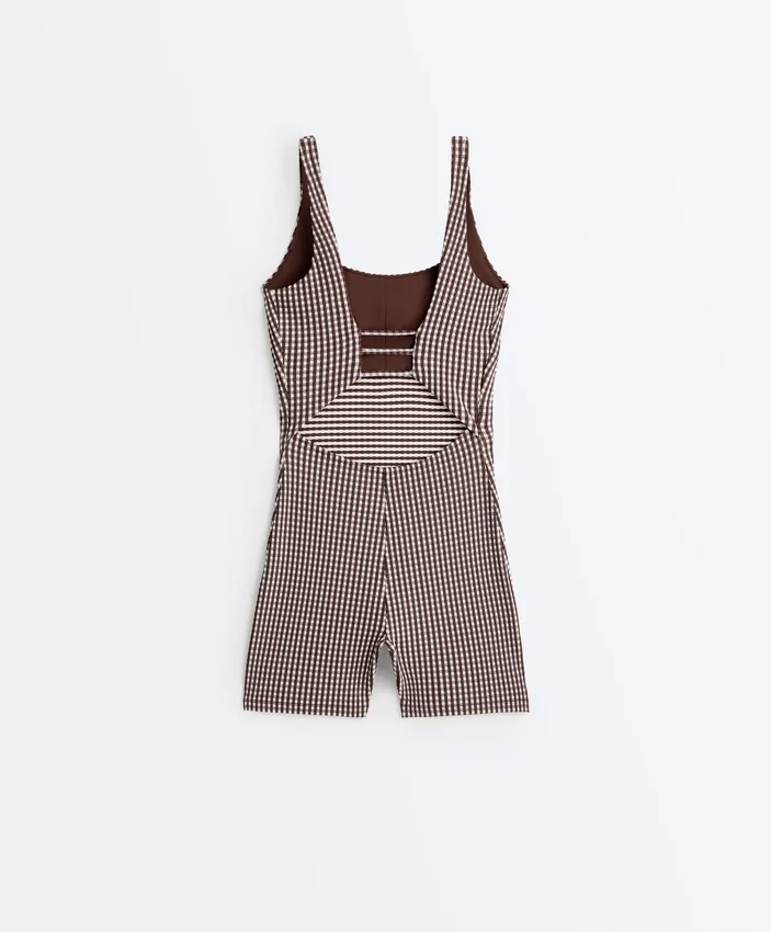 Mono corto Comfortlux de cuadros vichy en pantalones cortos Mono corto Comfortlux de cuadros vichy en pantalones cortos