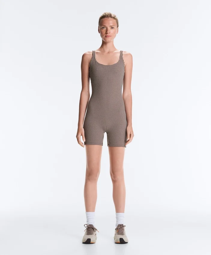 Mono corto Comfortlux de cuadros vichy en pantalones cortos Mono corto Comfortlux de cuadros vichy en pantalones cortos