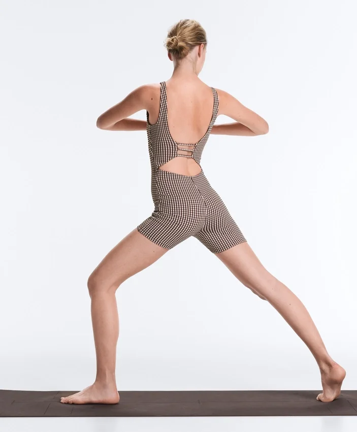 Mono corto Comfortlux de cuadros vichy en pantalones cortos Mono corto Comfortlux de cuadros vichy en pantalones cortos