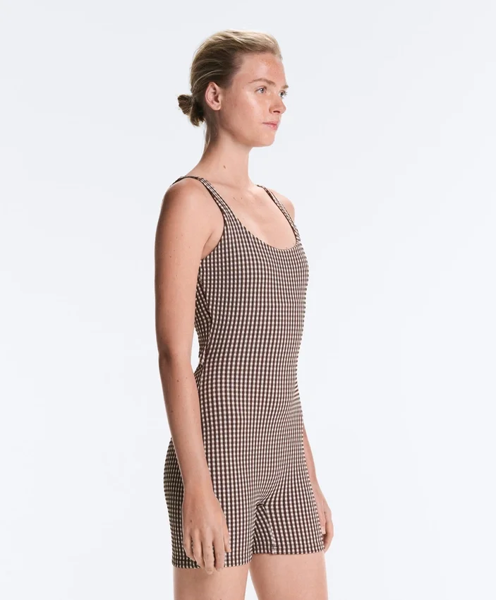 Mono corto Comfortlux de cuadros vichy en pantalones cortos Mono corto Comfortlux de cuadros vichy en pantalones cortos