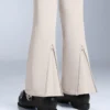Mono de esquí elástico, resistente al agua, 2 en 1 y con pantalones acampanados desmontables