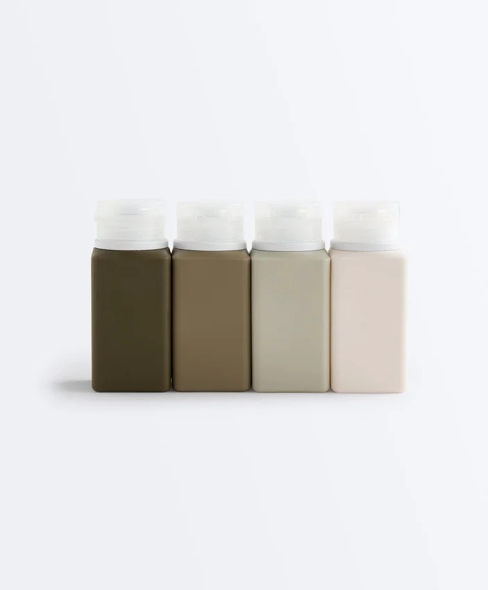 Neceser de viaje de 4 botellas Neceser de viaje de 4 botellas