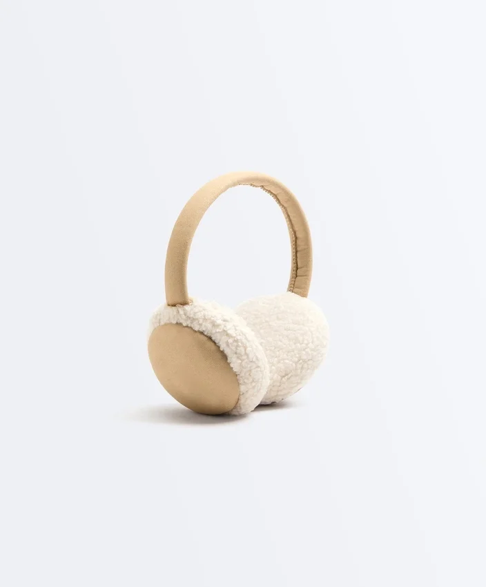 Orejeras de imitación de chaquetas de piel de oveja en contraste Orejeras de imitación de chaquetas de piel de oveja en contraste