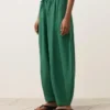 Pantalones acampanados de mezcla de lyocell y 24 % de lino con costuras Pantalones acampanados de mezcla de lyocell y 24 % de lino con costuras