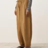 Pantalones acampanados de mezcla de lyocell y 24 % de lino con costuras Pantalones acampanados de mezcla de lyocell y 24 % de lino con costuras