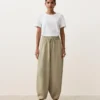 Pantalones acampanados de mezcla de lyocell y 24 % de lino con costuras Pantalones acampanados de mezcla de lyocell y 24 % de lino con costuras
