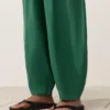 Pantalones acampanados de mezcla de lyocell y 24 % de lino con costuras Pantalones acampanados de mezcla de lyocell y 24 % de lino con costuras