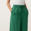 Pantalones acampanados de mezcla de lyocell y 24 % de lino con costuras Pantalones acampanados de mezcla de lyocell y 24 % de lino con costuras