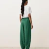 Pantalones acampanados de mezcla de lyocell y 24 % de lino con costuras Pantalones acampanados de mezcla de lyocell y 24 % de lino con costuras