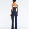 Pantalones acampanados de punto elástico Comfortlux de talle alto