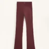 Pantalones acampanados de punto elástico Comfortlux de talle alto