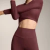 Pantalones acampanados de punto elástico Comfortlux de talle alto