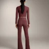 Pantalones acampanados de punto elástico Comfortlux de talle alto