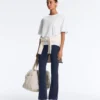 Pantalones acampanados de punto elástico Comfortlux de talle alto