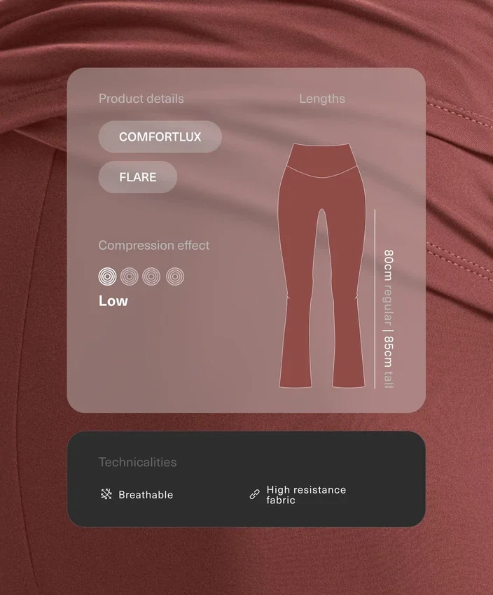 Pantalones acampanados de talle alto Comfortlux con cintura drapeada Pantalones acampanados de talle alto Comfortlux con cintura drapeada