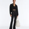 Pantalones acampanados de talle alto Comfortlux con lazo
