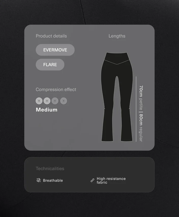 Pantalones acampanados de talle alto Evermove Pantalones acampanados de talle alto Evermove