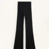 Pantalones acampanados extra cálidos sin costuras y de talle superalto