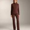 Pantalones acampanados sin costuras, de cintura alta y muy cálidos Pantalones acampanados sin costuras, de cintura alta y muy cálidos