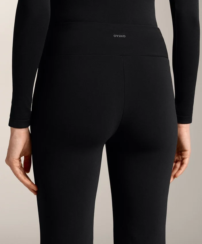 Pantalones acampanados sin costuras, de cintura alta y muy cálidos Pantalones acampanados sin costuras, de cintura alta y muy cálidos