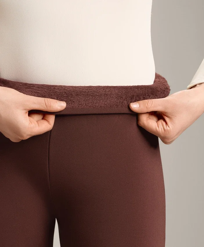 Pantalones acampanados sin costuras, de cintura alta y muy cálidos Pantalones acampanados sin costuras, de cintura alta y muy cálidos