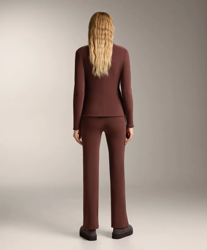 Pantalones acampanados sin costuras, de cintura alta y muy cálidos Pantalones acampanados sin costuras, de cintura alta y muy cálidos