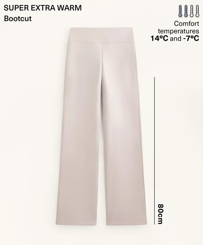 Pantalones acampanados sin costuras, de cintura alta y muy cálidos Pantalones acampanados sin costuras, de cintura alta y muy cálidos