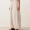 Pantalones bombachos a rayas 100 % lino