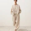 Pantalones bombachos a rayas 100 % lino