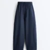 Pantalones bombachos de mezcla de algodón