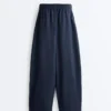Pantalones bombachos de mezcla de algodón