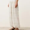 Pantalones bombachos de mezcla de lino y lyocell