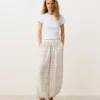 Pantalones bombachos de mezcla de lino y lyocell