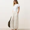 Pantalones bombachos de mezcla de lino y lyocell