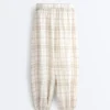 Pantalones bombachos de mezcla de lino y lyocell