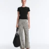 Pantalones bombachos de punto a rayas