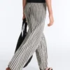 Pantalones bombachos de punto a rayas