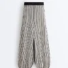 Pantalones bombachos de punto a rayas