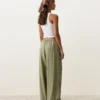 Pantalones bombachos tipo cargo 100 % lino