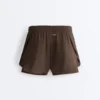 Pantalones cortos 2 en 1 de talle medio y tacto Light Touch