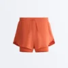 Pantalones cortos 2 en 1 de talle medio y tacto Light Touch