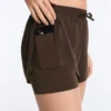 Pantalones cortos 2 en 1 de talle medio y tacto Light Touch