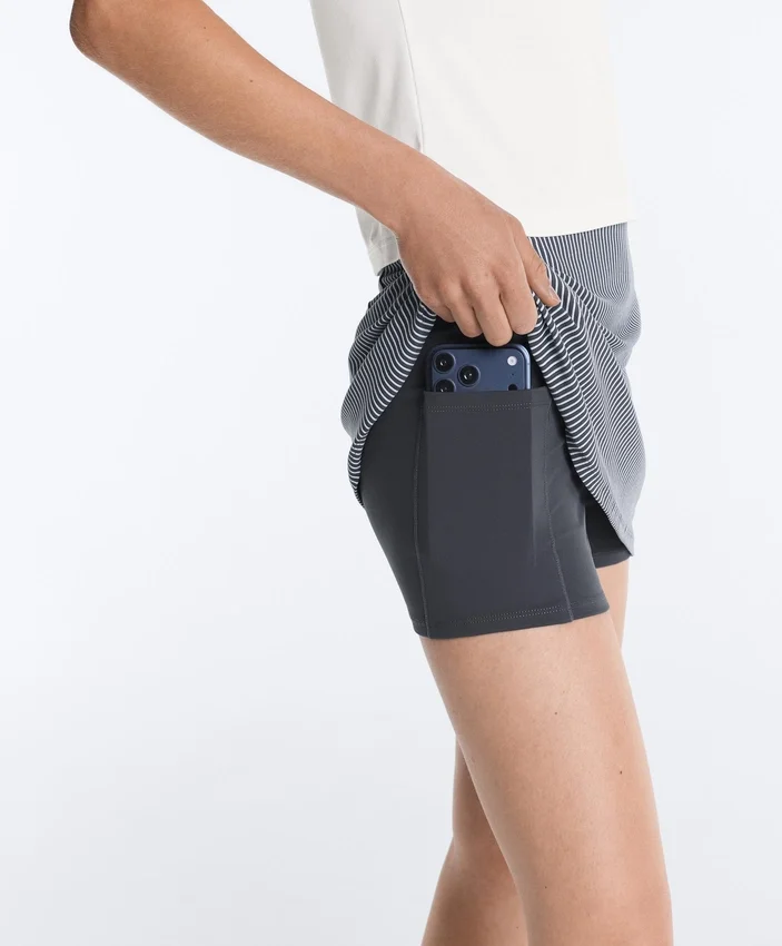 Pantalones cortos a rayas de talle alto Evermove Pantalones cortos a rayas de talle alto Evermove