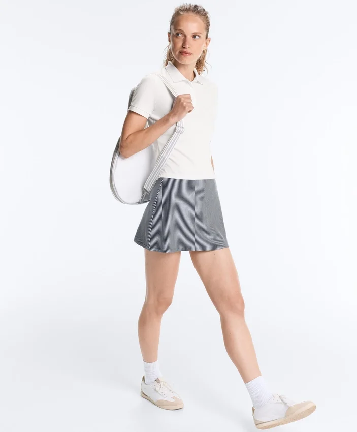 Pantalones cortos a rayas de talle alto Evermove Pantalones cortos a rayas de talle alto Evermove