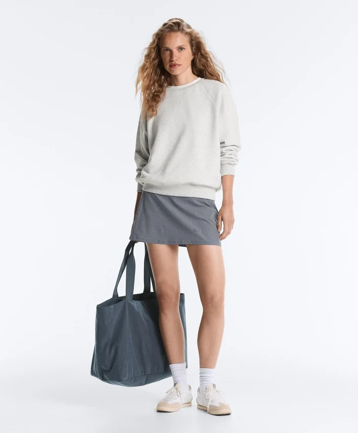 Pantalones cortos a rayas de talle alto Evermove Pantalones cortos a rayas de talle alto Evermove