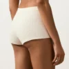 Pantalones cortos de bikini de cintura alta de croché con textura de burbujas Pantalones cortos de bikini de cintura alta de croché con textura de burbujas